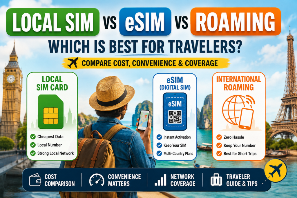 Local SIM vs eSIM vs Roaming